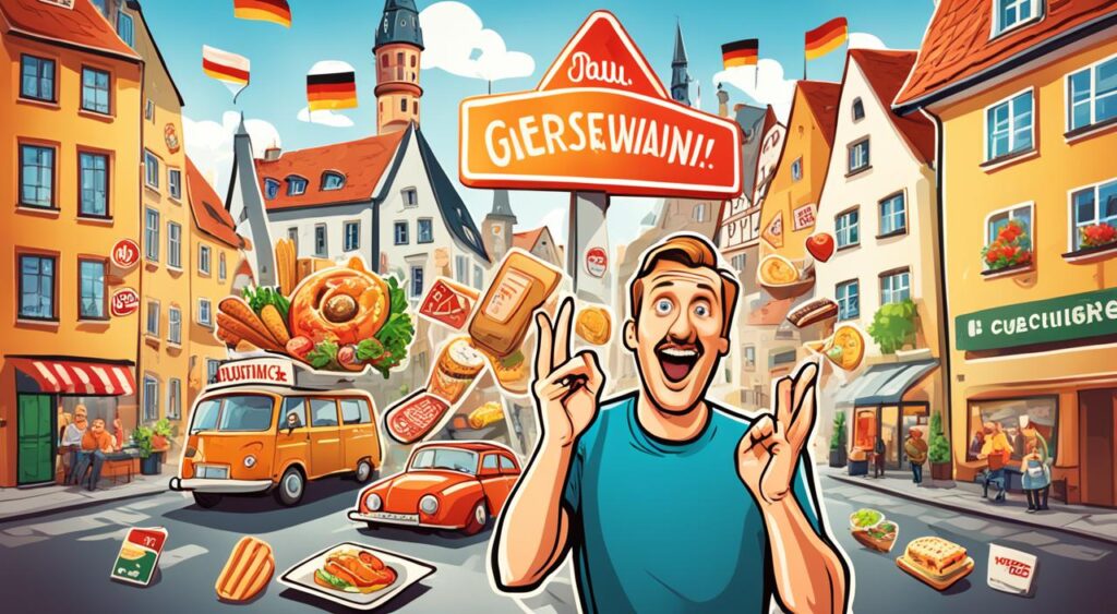 German food delivery phrases