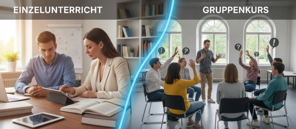 Einzelunterricht oder Gruppenkurs?