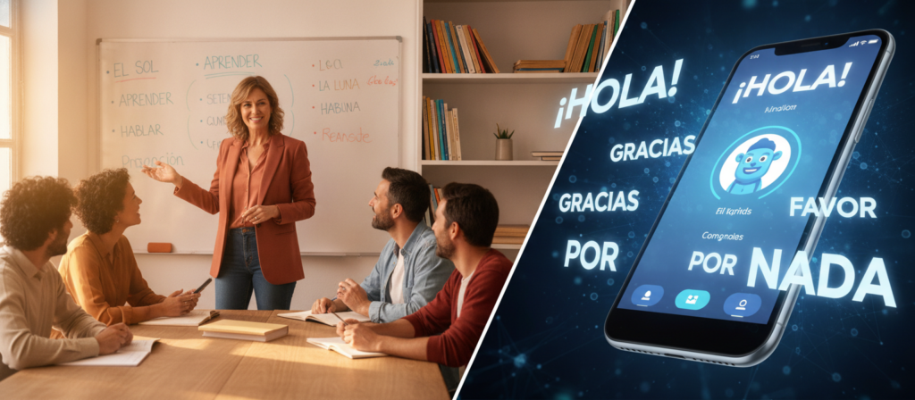 Spanish tutor vs app